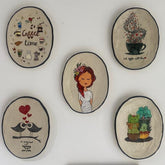 5 pcs of ceremic platter art In ceremic work